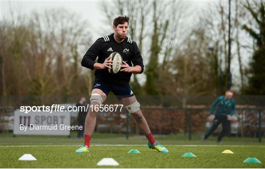 Munster Rugby Squad Training and Press Conference