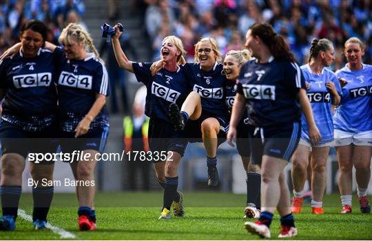 Gaelic4Mothers and Others game during Dublin v Cork - TG4 All-Ireland Ladies Senior Football Championship Semi-Final