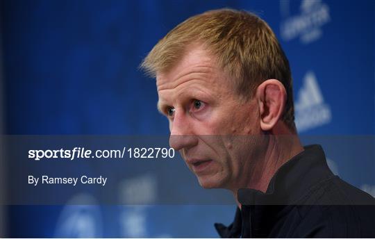 Leinster Rugby Squad Training and Press Conference