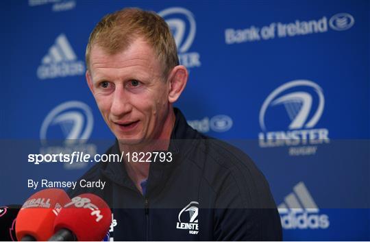 Leinster Rugby Squad Training and Press Conference