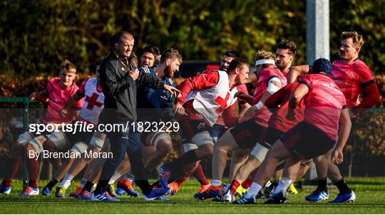 Munster Rugby Squad Training and Press Conference