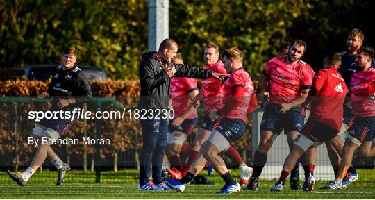 Munster Rugby Squad Training and Press Conference