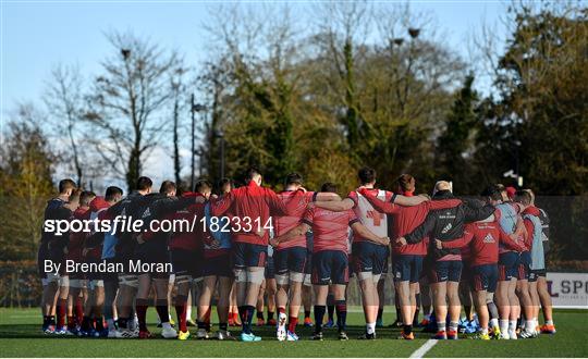 Munster Rugby Squad Training and Press Conference