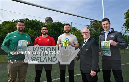 Robbie Henshaw and Ian McKinley Launch new Vision Impaired Rugby Coaching Guide