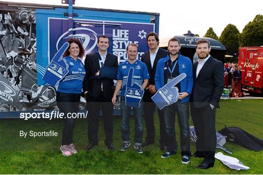 Leinster Supporters with Players in Life Style Sports Leinster Rugby Store