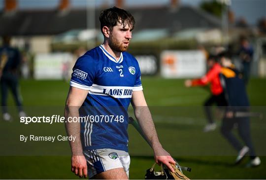 9 March 2025; Padraic Dunne of Laois after his side's defeat in the Allianz Hurling League Division 1B match between Antrim and Laois at Corrigan Park in Belfast. Photo by Ramsey Cardy/Sportsfile