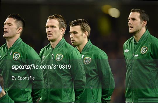Irish Soccer Team Show Support for White Ribbon Campaign at the Aviva Stadium