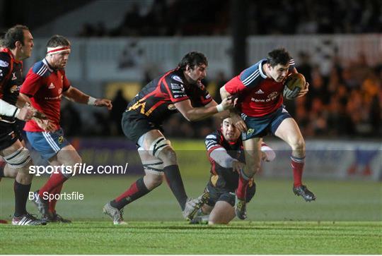 Newport Gwent Dragons v Munster - Celtic League 2013/14 Round 9