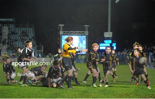 Half-Time Mini Games at Leinster v Scarlets - Celtic League 2013/14 Round 9