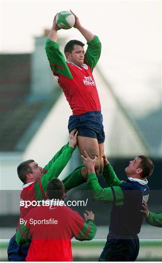 Ireland Rugby Squad Training - 19 January 1999