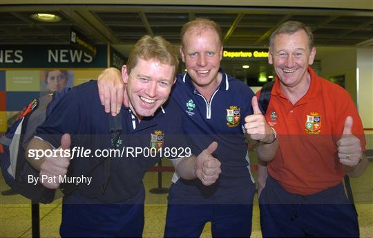 Ireland Rugby fans depart for New Zealand