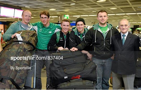 Irish Team Return from Sochi 2014 Winter Olympic Games