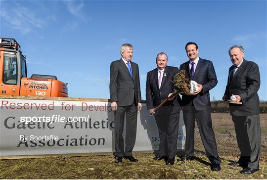 The ‘sod-turning’ of the new GAA development at the National Sports Campus