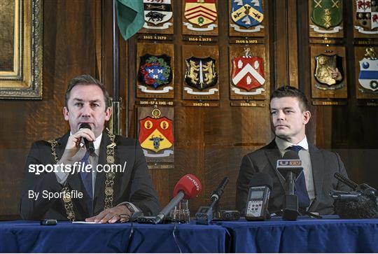 Brian O'Driscoll Awarded the Freedom of the City of Dublin