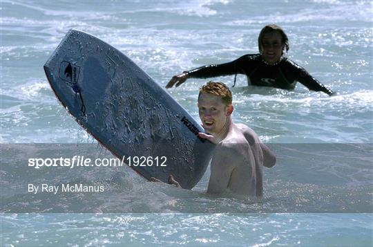 Ireland Rules team relax in Perth, Thursday