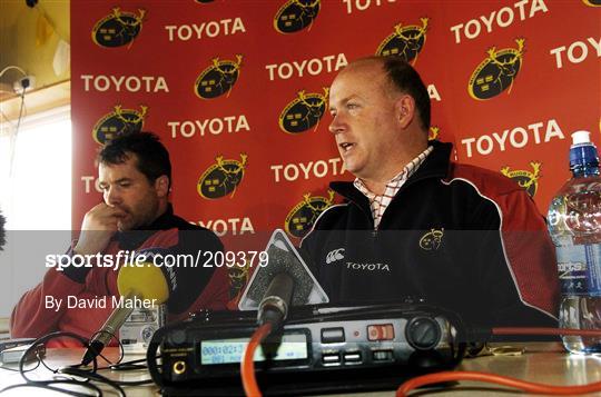 Munster Rugby press conference