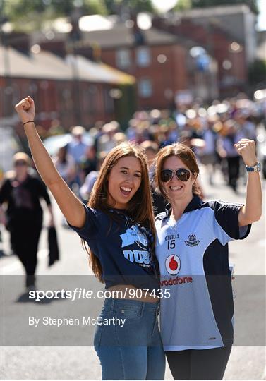 Supporters at the GAA Football All-Ireland Senior Championship Semi-Final