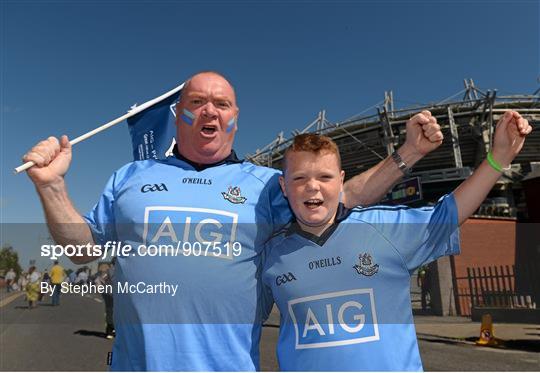 Supporters at the GAA Football All-Ireland Senior Championship Semi-Final