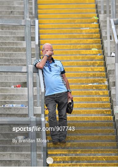 Supporters at the GAA Football All-Ireland Senior Championship Semi-Final