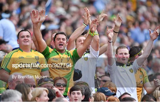 Supporters at the GAA Football All-Ireland Senior Championship Semi-Final