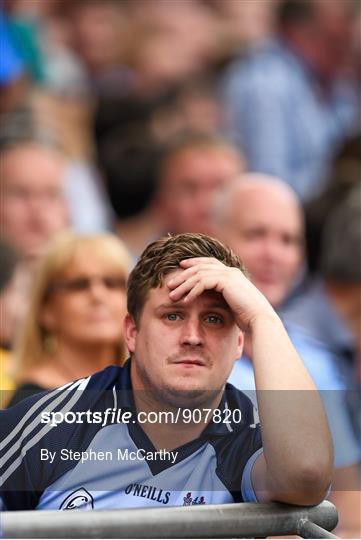 Supporters at the GAA Football All-Ireland Senior Championship Semi-Final