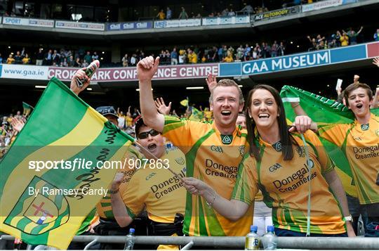 Supporters at the GAA Football All-Ireland Senior Championship Semi-Final