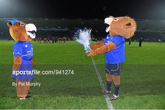 Leona the Lioness and Leo the Lion Celebrate One Year Anniversary at Leinster v Ospreys - Guinness PRO12 Round 9