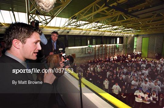 Robbie Keane visits St Aidan's Community College