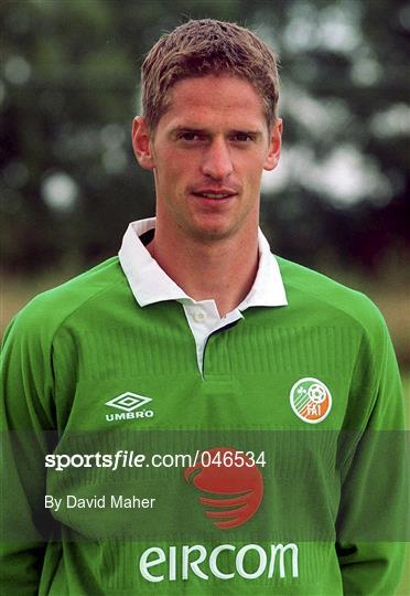 Republic of Ireland Squad Portraits and Team Photo ahead of the 2002 FIFA World Cup Qualifying Campaign