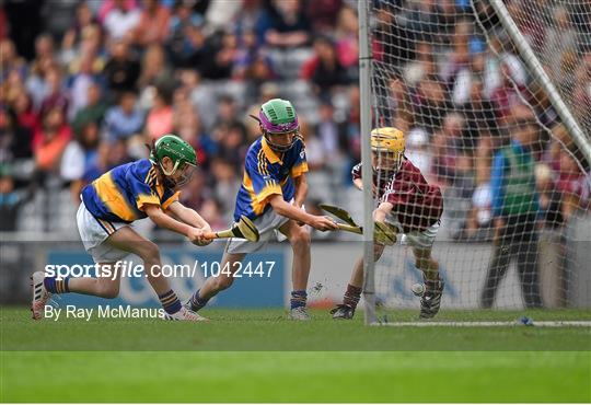 Cumann na mBunscol INTO Respect Exhibition Go Games 2015 at Tipperary v Galway - GAA Hurling All-Ireland Senior Championship Semi-Final