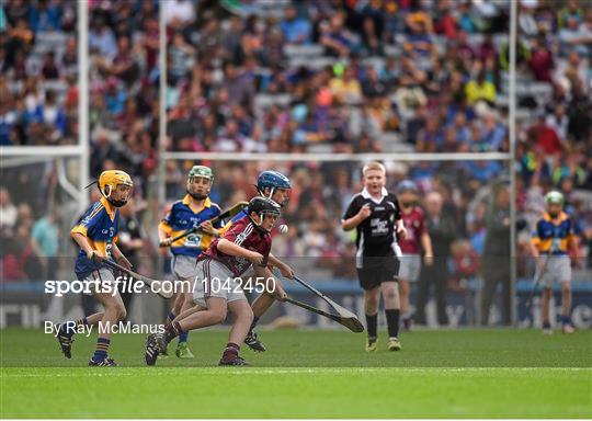 Cumann na mBunscol INTO Respect Exhibition Go Games 2015 at Tipperary v Galway - GAA Hurling All-Ireland Senior Championship Semi-Final