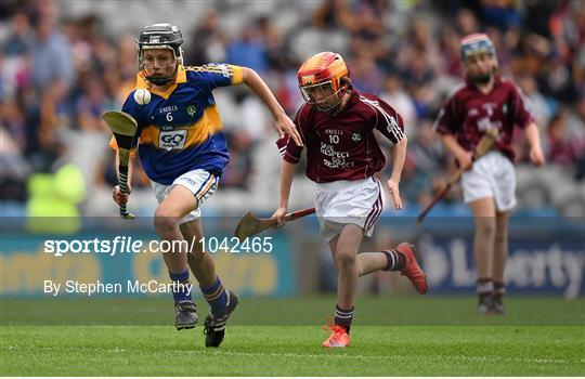 Cumann na mBunscol INTO Respect Exhibition Go Games 2015 at Tipperary v Galway - GAA Hurling All-Ireland Senior Championship Semi-Final