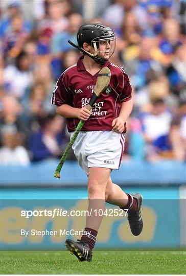 Cumann na mBunscol INTO Respect Exhibition Go Games 2015 at Tipperary v Galway - GAA Hurling All-Ireland Senior Championship Semi-Final