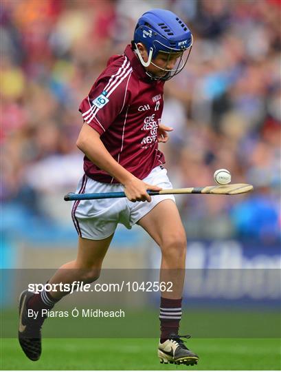 Cumann na mBunscol INTO Respect Exhibition Go Games 2015 at Tipperary v Galway - GAA Hurling All-Ireland Senior Championship Semi-Final