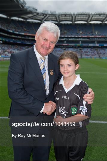 Cumann na mBunscol INTO Respect Exhibition Go Games 2015 at Tipperary v Galway - GAA Hurling All-Ireland Senior Championship Semi-Final