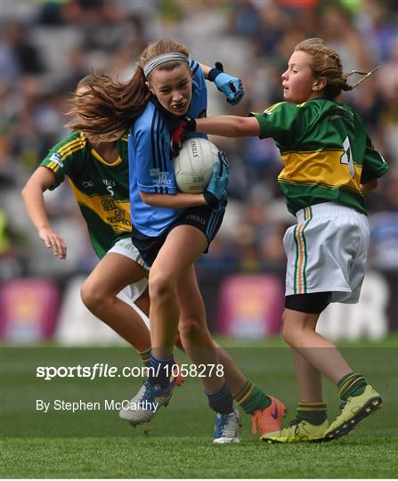 Cumann na mBunscol INTO Respect Exhibition Go Games 2015 at Dublin v Kerry - GAA Football All-Ireland Senior Championship Final