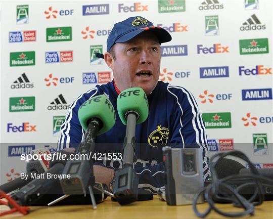 Munster Rugby Squad Press Conference - Wednesday 28th April