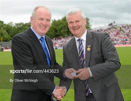 Jubilee Teams presented to the crowd during the Ulster GAA Football Finals