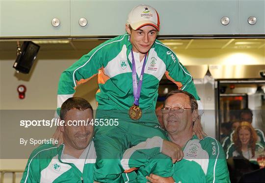 Youth Olympics Gold Medallist Ryan Burnett arrives back to Ireland