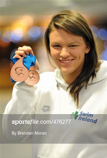 Grainne Murphy returns home from European Short Course Swimming Championships