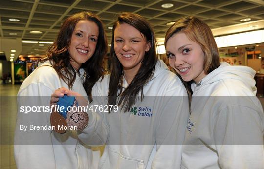 Grainne Murphy returns home from European Short Course Swimming Championships