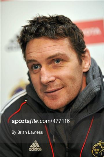 Munster Rugby Squad Press Conference - Wednesday 8th December