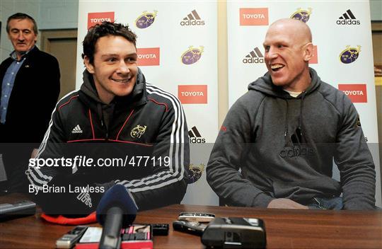 Munster Rugby Squad Press Conference - Wednesday 8th December