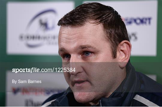 Connacht Rugby Squad Training and Press Conference