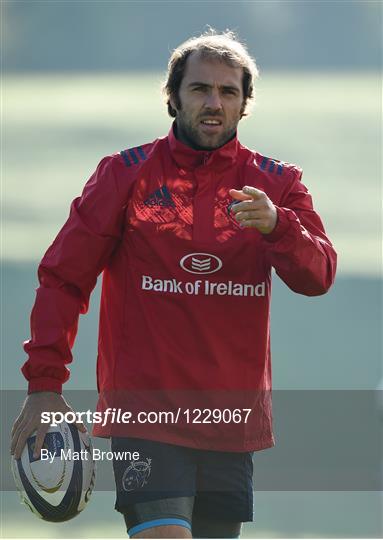 Munster Rugby Squad Training and Press Conference