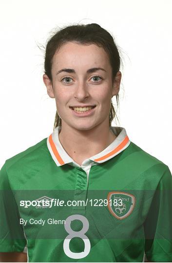 Republic of Ireland Women's Under 19 Squad Portraits