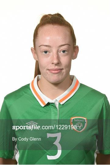 Republic of Ireland Women's Under 19 Squad Portraits