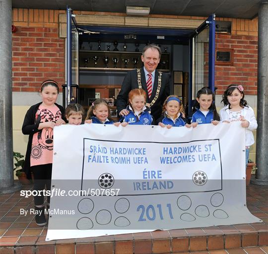 UEFA Europa League Trophy Handover - Hardwicke St event