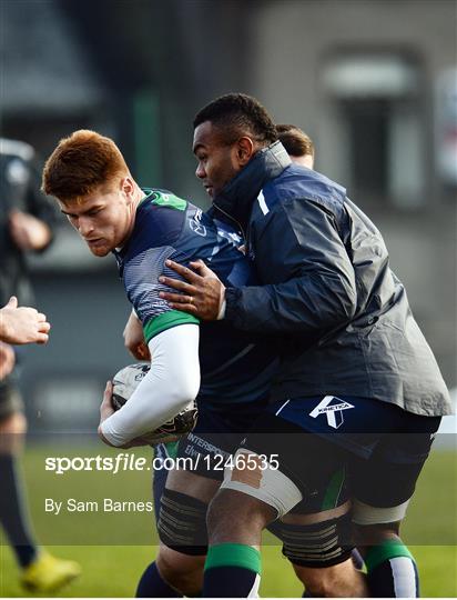 Connacht Rugby Squad Training and Press Conference