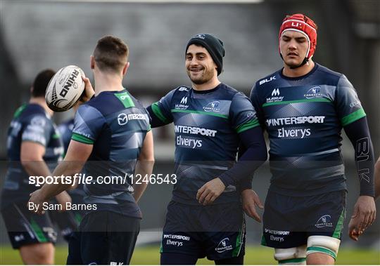 Connacht Rugby Squad Training and Press Conference